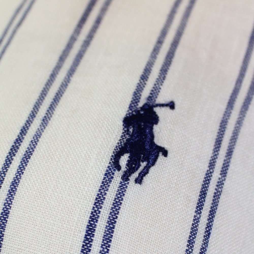 Polo Ralph Lauren Striped Linen Shirt Long Sleeve XL/TG - Picture 4 of 11